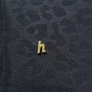 Gold Tone “h” Charm